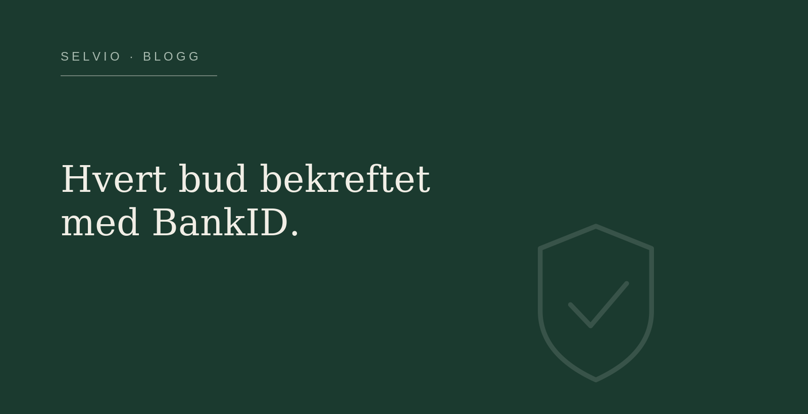 Slik foregår en BankID-budrunde
